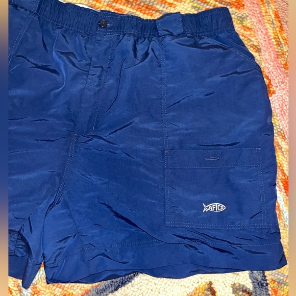 AFTCO The Original Fishing Shorts 6” Navy Blue Style M01 Size 44 - Picture 4 of 7
